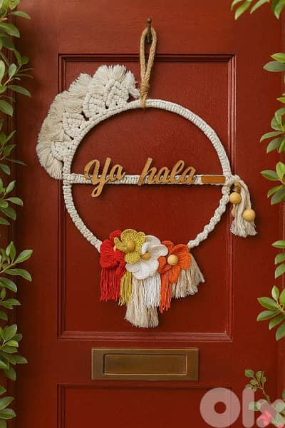 macramé handmade door hanger