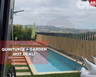 Stand-Alone Quintuple with Garden & Pool in Kfarshima  REF#AR130862