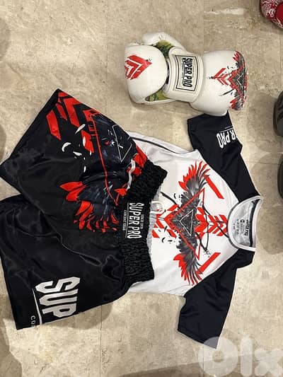 boxing gloves and clothes
