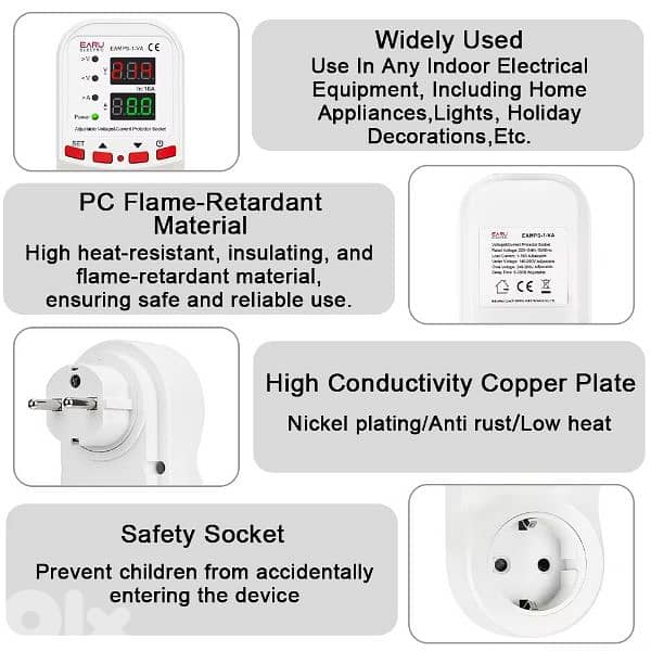 EARU Automatic Voltage Surge Current Limiter Protector 3