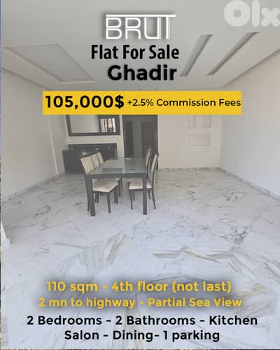 Apartment in GHADIR - 110 SQM - Partial Sea View