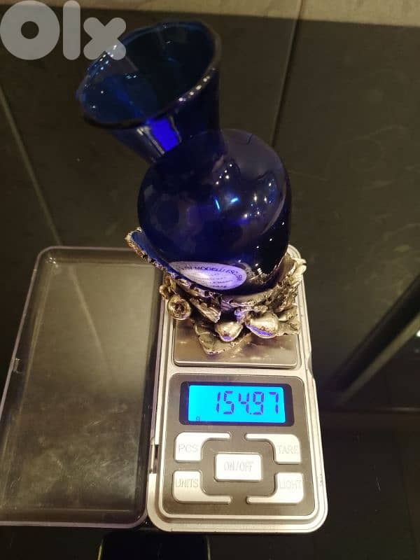 Antique Vase Crystal with attached 925 Silver Base‎ Created by Susy. 9