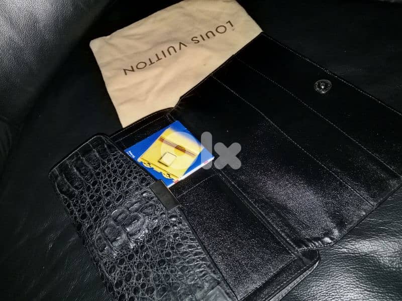 lacost business clutch bag crocodile leather best condition best price 4