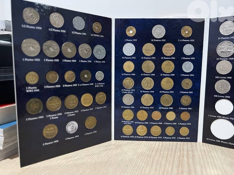 Lebanese Coin Collection Album (1929–2017)  Album + Coins 1