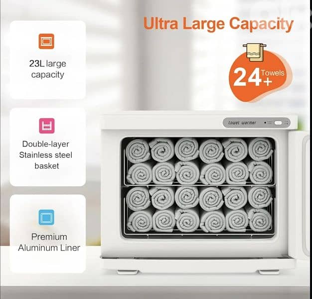 Towel Warmer RTD23A - 23L , UV Sterilizer, 60 Mns Timer/4$delivery 7