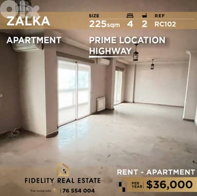 Apartment for rent in Zalka RC102 شقة  للإيجار في زلقا