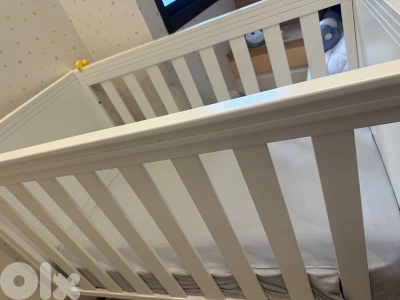 Multi-level baby bed 140x70 with Mattress 1