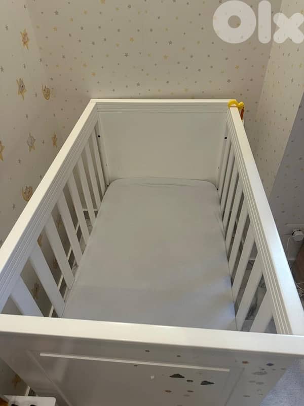 Multi-level baby bed 140x70 with Mattress 5