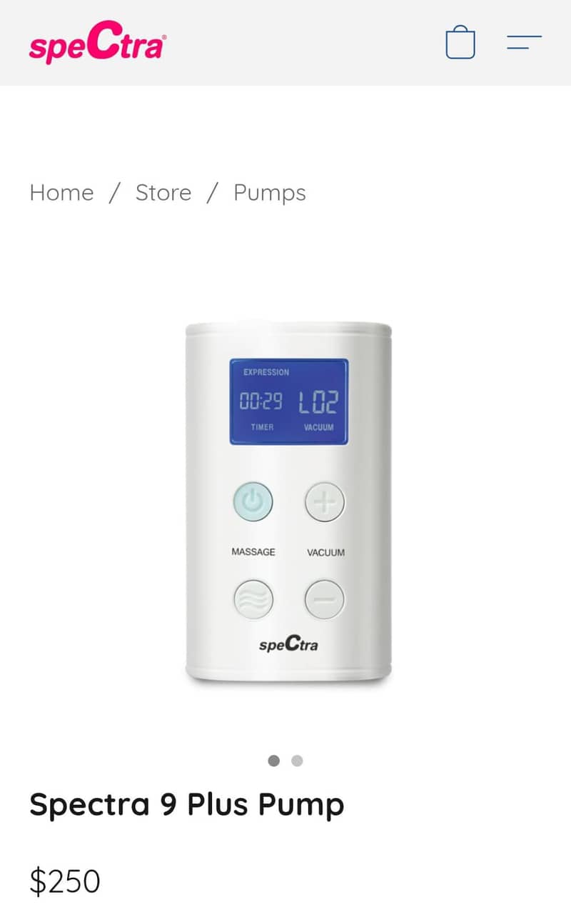 Spectra 9 plus  breast pump+hands free cups 2