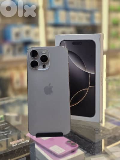 Used 16 pro max 512 gb natural  *268 cycle  *apple car ++:1-5-2033