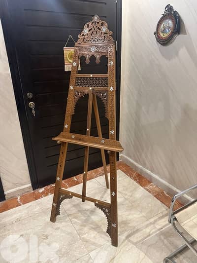 stand arabesc ستاند شرقي اربسك قديم خشب جوز تنزيل صدف ناعم مميزروعة