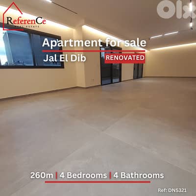 Renovated apartment for sale in Jal El Dib شقة مجددة للبيع في جل الديب