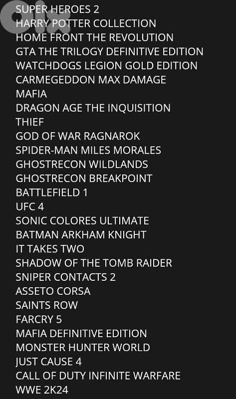 all kind of PS4/PS5 GAMES USED AND NEW 4