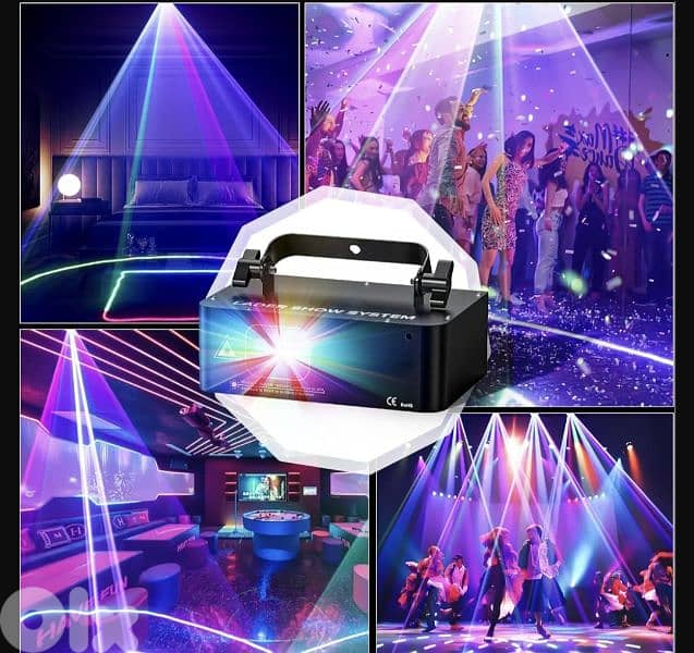 RGB Animated Disco Party LightLED Stage Projection with DMX 10CH , 4