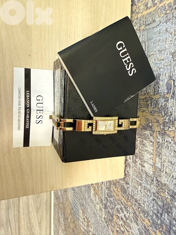 new guess gold watch with box and warranty card from abc department 1