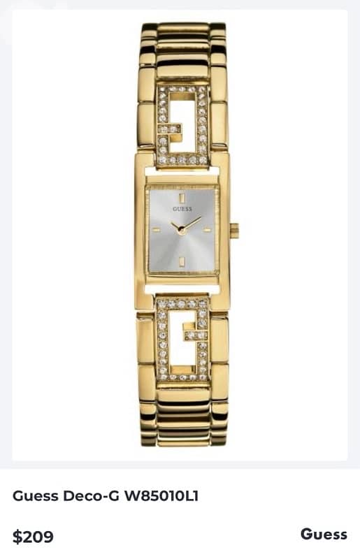 new guess gold watch with box and warranty card from abc department 2