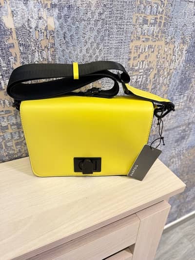 parfois shoulder bag with strap yellow new