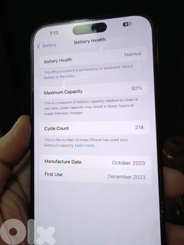 iphone 15 pro max 256GB ( esim ) 6