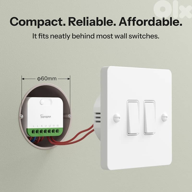 SONOFF MINI DUO 2-Gang WiFi Smart Switch MINI-2GS 1