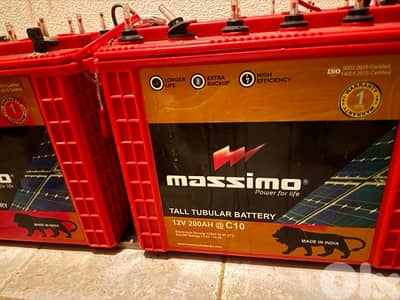 4 tubular batteries 200 amp used 250$