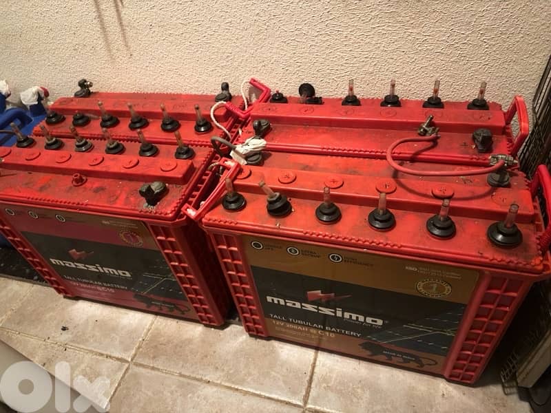 4 tubular batteries 200 amp used 250$ 1