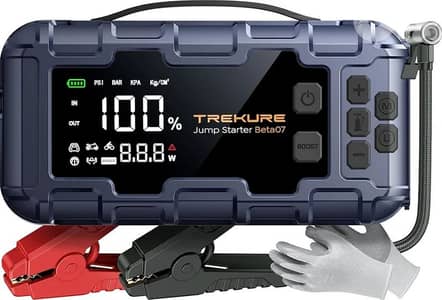 TREKURE 6000A Jump Starter with 160PSI Air Compressor, PD45W Charger