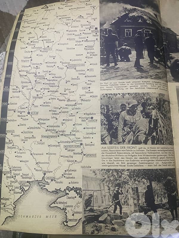 مجلة الماني نازي  سنة ١٩٤١ تعرض خرائط وصور معارك الحرب العالمية الثاني 5