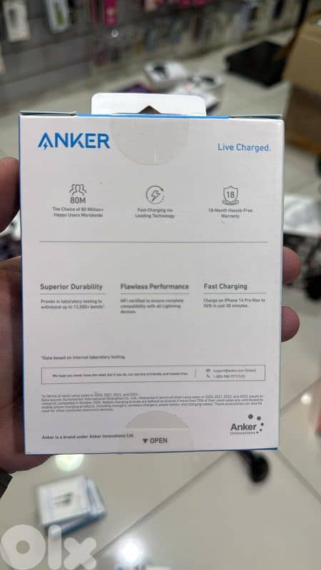 Anker 322 usb-c to lightning 3ft black braided cable 1