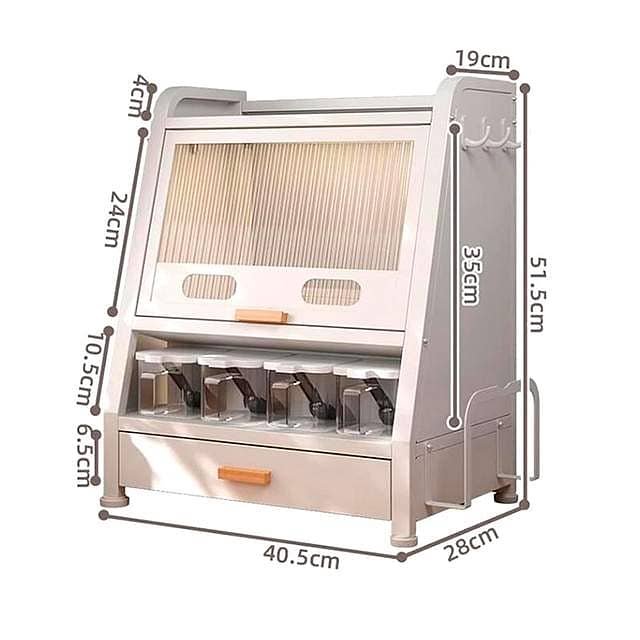 Magnetic Spice Rack Cabinet – Carbon Steel Organizer with Drawers 7