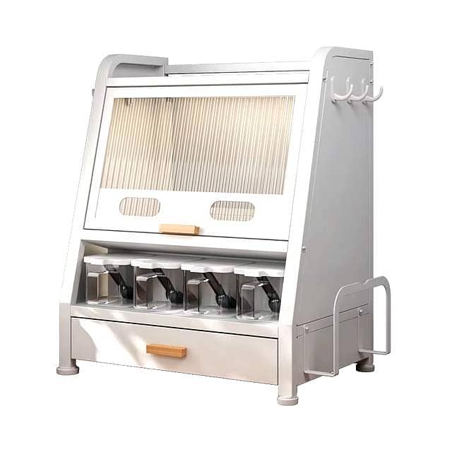 Magnetic Spice Rack Cabinet – Carbon Steel Organizer with Drawers 9