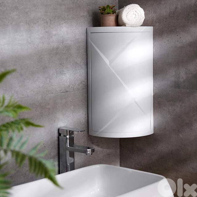 360° Rotating Bathroom Corner Organizer – Sealed Makeup Cabinet 3