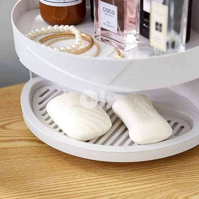 360° Vanity Corner Organizer Capsule – Dustproof Skincare Cabinet 3