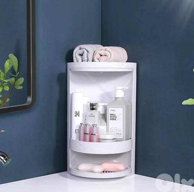 360° Vanity Corner Organizer Capsule – Dustproof Skincare Cabinet 4