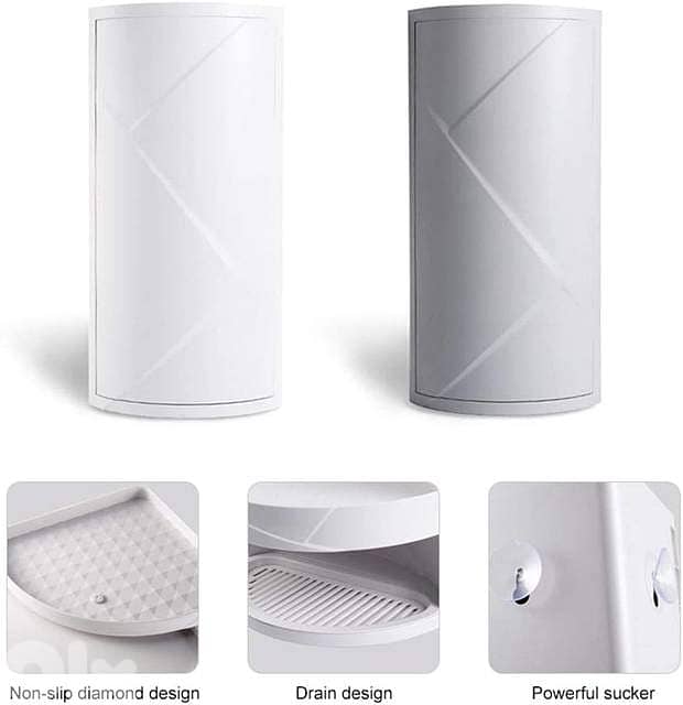 360° Vanity Corner Organizer Capsule – Dustproof Skincare Cabinet 5