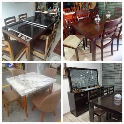 طاولات اوروبي شبه جديدي خشب مسيف كل وحده سعر