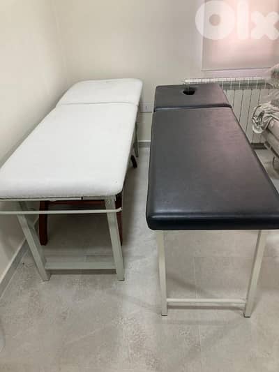 Massage tables for physiotherapy