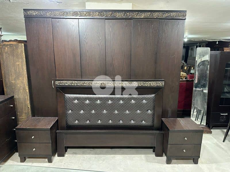 اوضة نوم شغل توصاية خشب زان ولاتي كلا كتير مرتبة ملبسة قشر 1