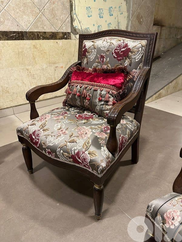 طقم كنبايات خشب زان ست قطع وطاولة 12