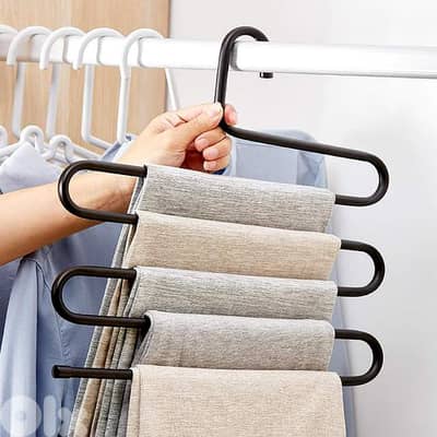 S-Shaped Stainless Steel Hanger: Multi-layer Vertical Closet Organizer