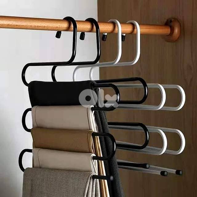 S-Shaped Stainless Steel Hanger: Multi-layer Vertical Closet Organizer 1