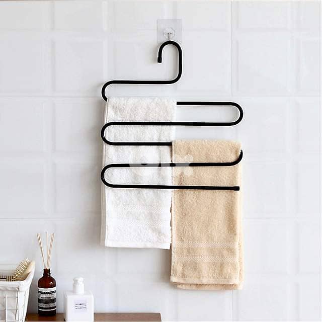 S-Shaped Stainless Steel Hanger: Multi-layer Vertical Closet Organizer 2
