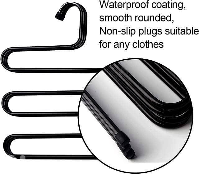 S-Shaped Stainless Steel Hanger: Multi-layer Vertical Closet Organizer 3
