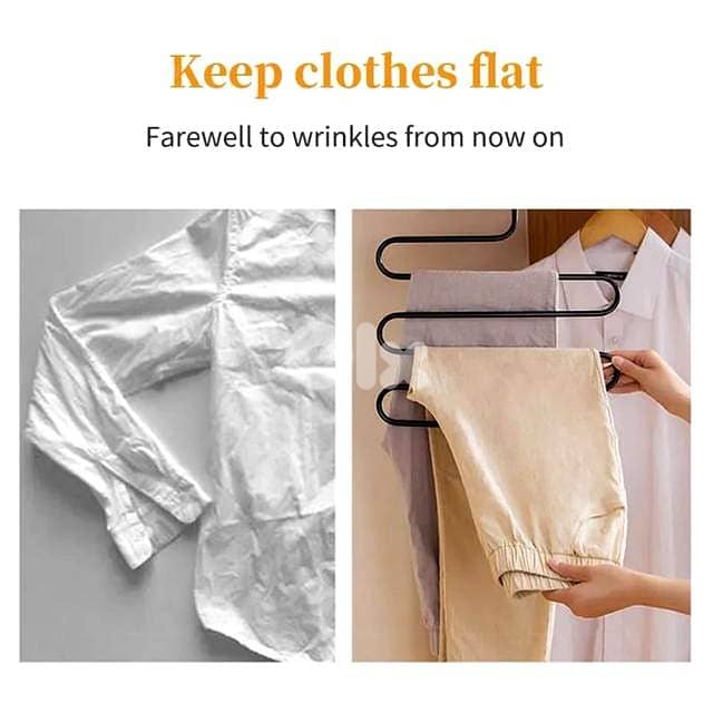 S-Shaped Stainless Steel Hanger: Multi-layer Vertical Closet Organizer 4