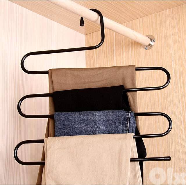 S-Shaped Stainless Steel Hanger: Multi-layer Vertical Closet Organizer 5