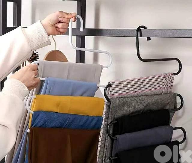 S-Shaped Stainless Steel Hanger: Multi-layer Vertical Closet Organizer 6