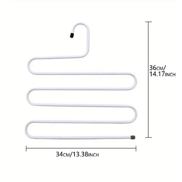 S-Shaped Stainless Steel Hanger: Multi-layer Vertical Closet Organizer 7