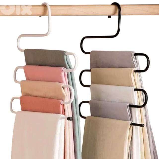 S-Shaped Stainless Steel Hanger: Multi-layer Vertical Closet Organizer 8