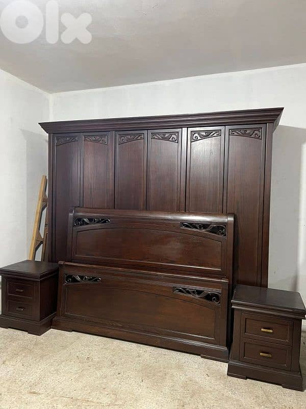 اوضة نوم خشب زان ولاتي كلا ملبسة قشرة زان 6