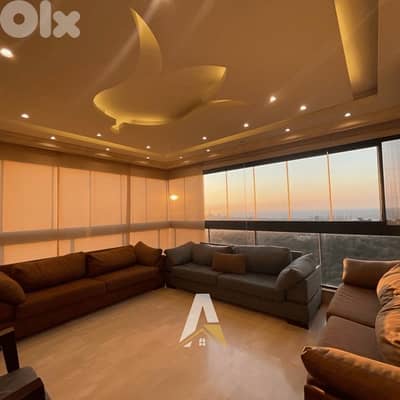 200 sqm Apartment With Mountain & Sea View in MANSOURIEH