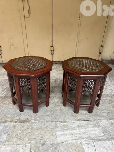 vintage coffe table arabesc طاولة عدد ٢ شرقي شغل مميز ولا اروع خارقين